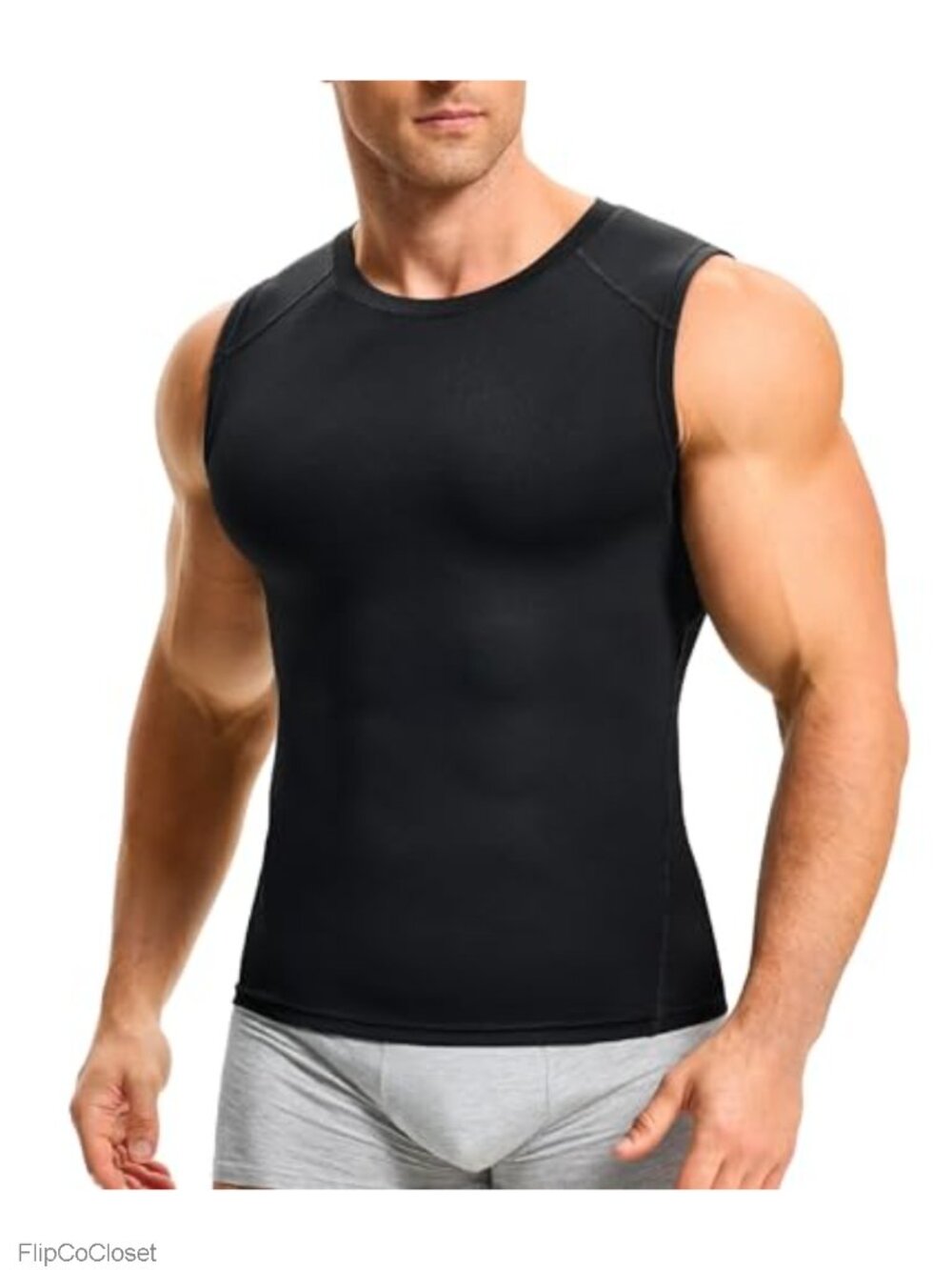 Men's Compression Tank Top Sleeveless Workout Muscle Undershirt